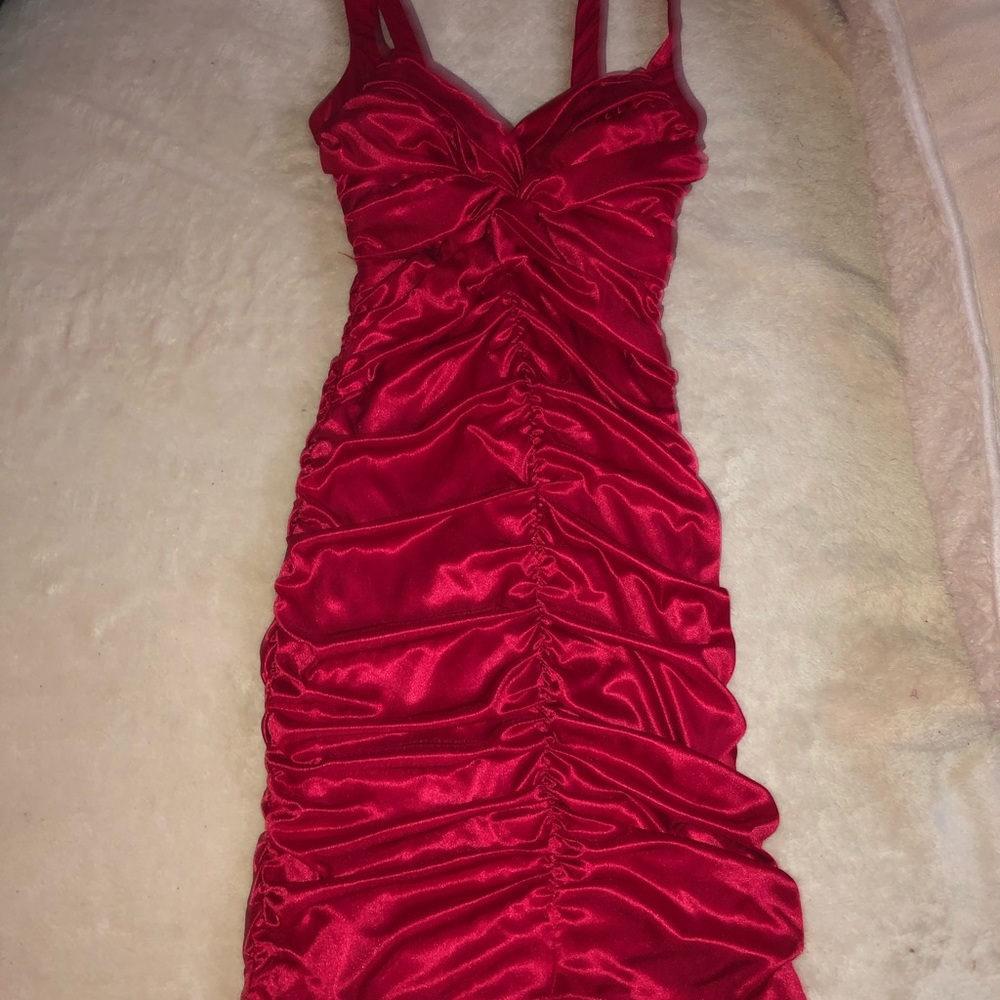 Tight fitted red dress